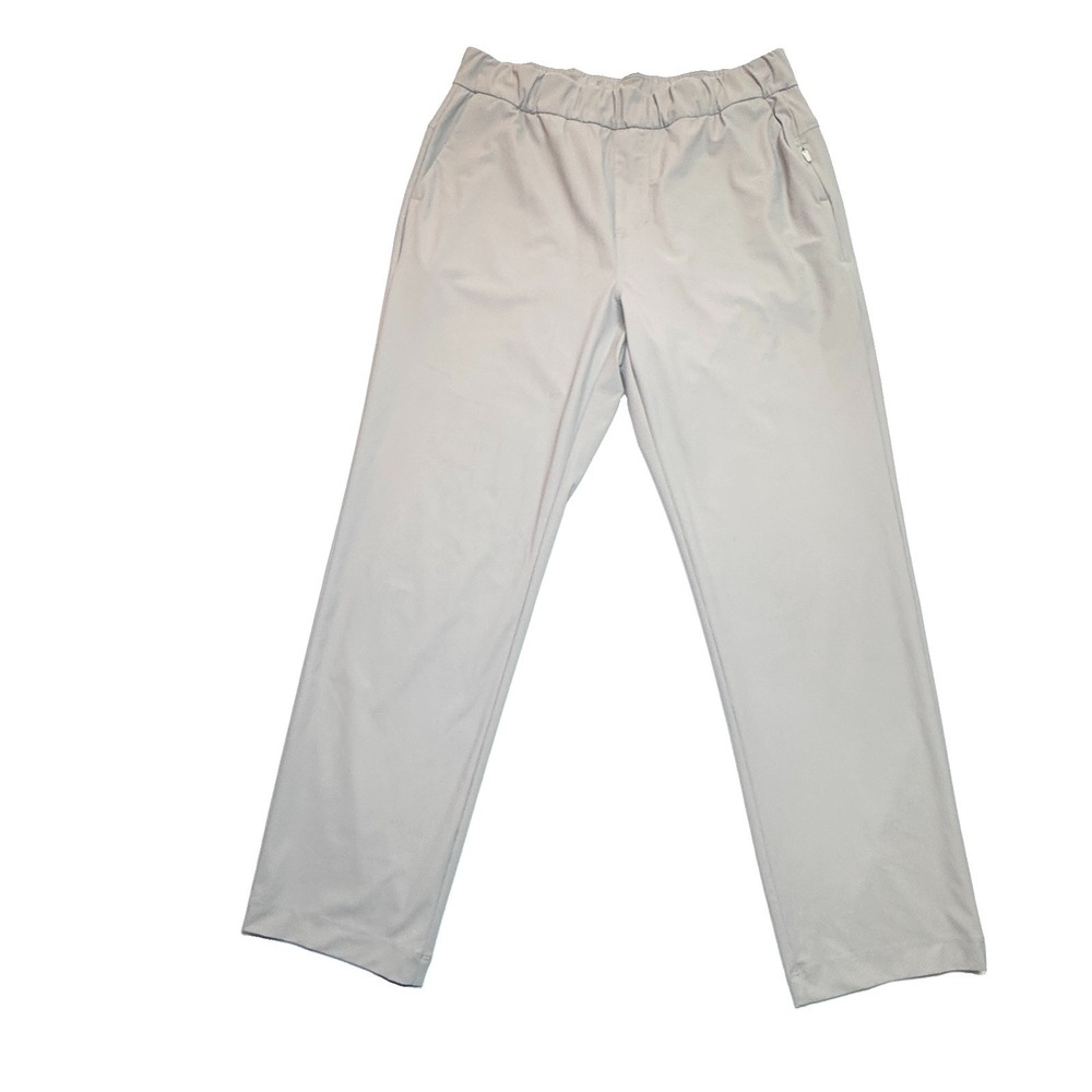Vuori Womens Miles Ankle Pants M Light Gray Performance Stretch Trouser Casual